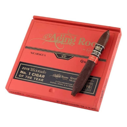 Aging Room Quattro Nicaragua Impromptu Figurado 6 1/2 X 52 Cigars Box of 10