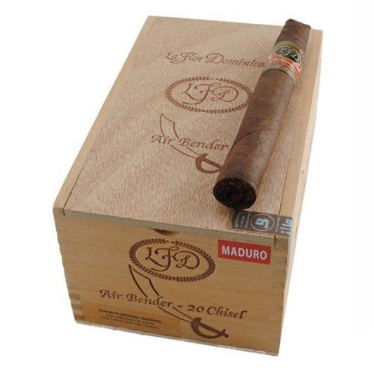 La Flor Dominicana Air Bender Maduro Chisel 6 1/2 x 54 Cigars Box of 20