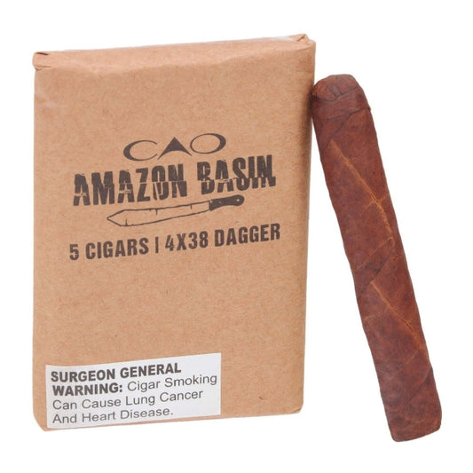 CAO Amazon Basin Daggers 4 x 38 Cigars Pack of 5
