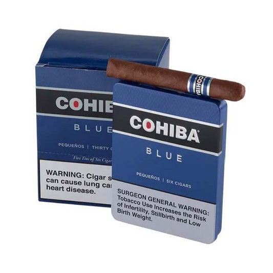 Cohiba Blue Pequeno 4 3/16 x 36 Small Cigars 5 Tins of 6