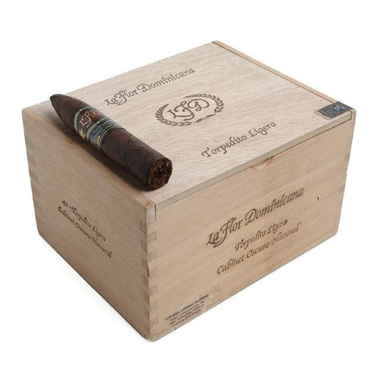 La Flor Dominicana Ligero Torpedito Cabinet Oscuro Natural 4 3/4 x 50 Cigars Box of 40