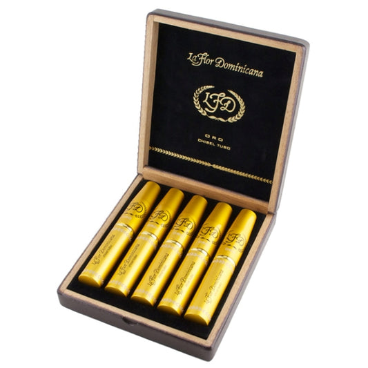 La Flor Dominicana ORO Chisel Tubo 6 x 54 Cigars Box of 5