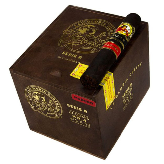 La Gloria Cubana Serie R No.4 Maduro 4 7/8 x 52 Cigars Box of 24