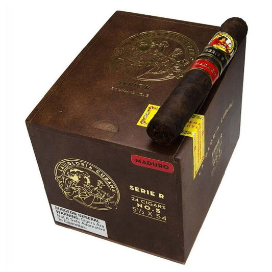 La Gloria Cubana Serie R No.5 Maduro 5 1/2 x 54 Cigars Box of 24