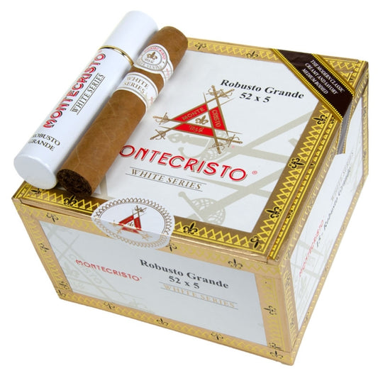 Montecristo White Robusto Grande Tube 5 x 52 Cigars Box of 15