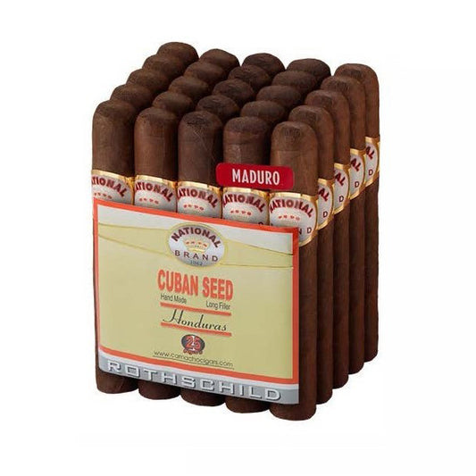 National Brand Maduro Rothschild 5 x 50 Cigars Bundle of 25