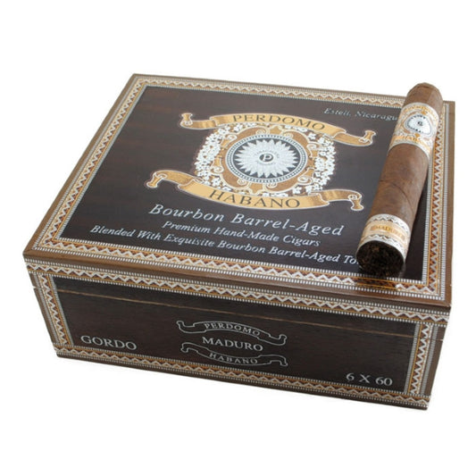 Perdomo Habano Bourbon Barrel Aged Maduro Gordo 6 x 60 Cigars Box of 24