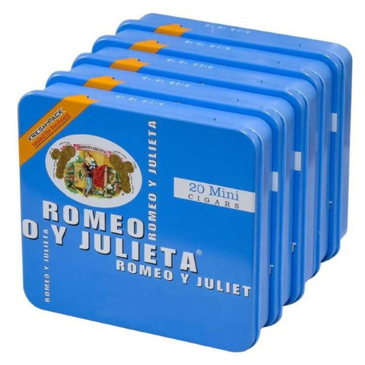 Romeo y Julieta 1875 Mini Blue Cigarillos 5 Tins of 20