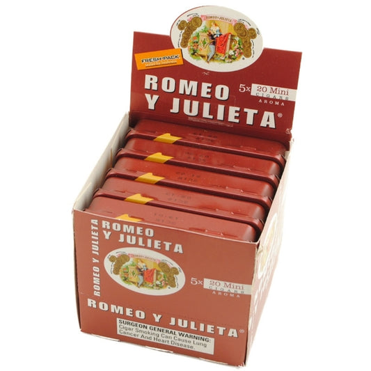 Romeo y Julieta Mini Red Cigarillos 5 Tins of 20