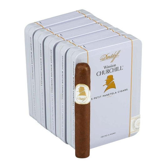 Davidoff Winston Churchill Petit Panetela 4 x 38 Cigars 5 Tins of 5
