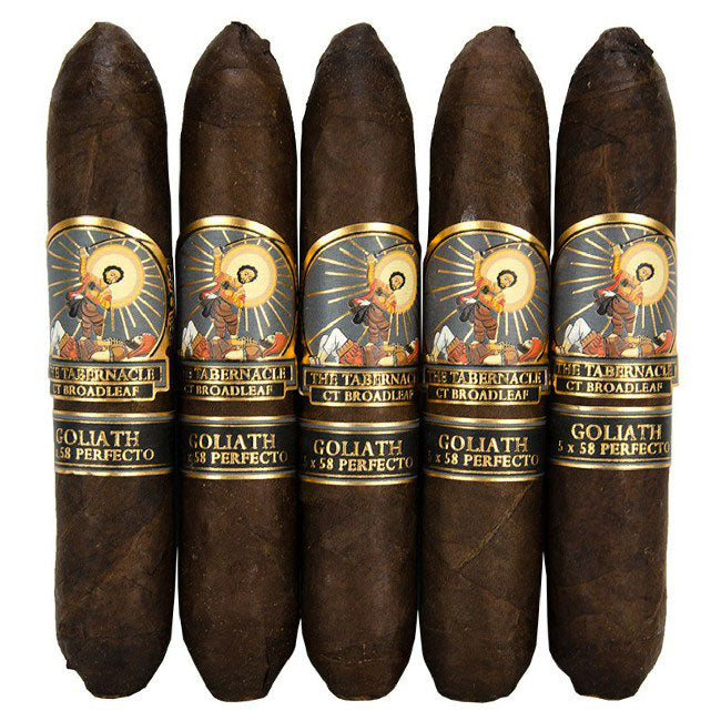 The Tabernacle Broadleaf Goliath 5 x 58 Perfecto Cigars 5 Pack