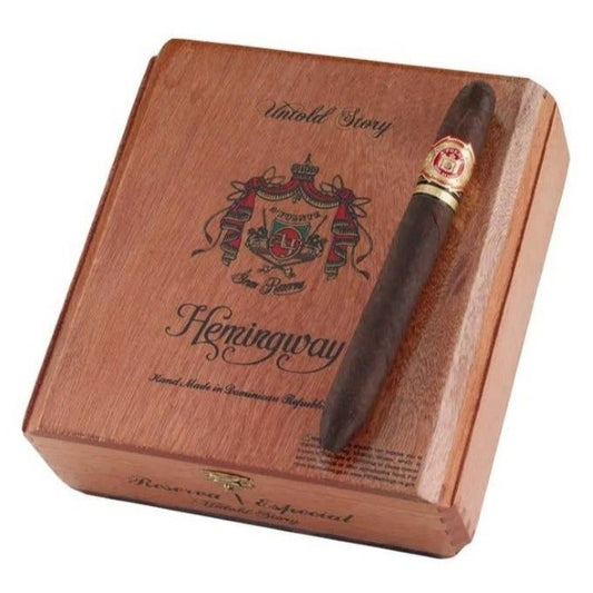Arturo Fuente Hemingway Untold Story Maduro 7 5/8 x 54 Cigars Box of 25