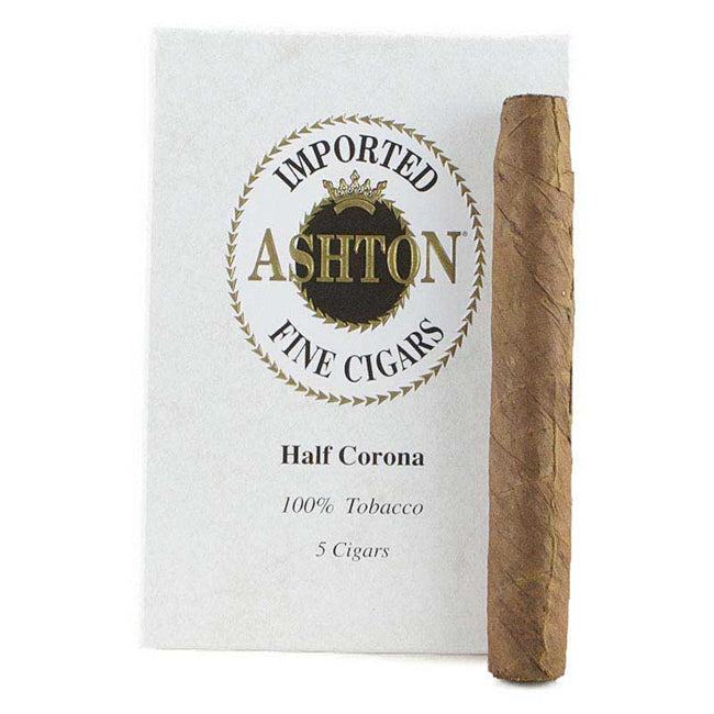 Ashton Cameroon Half Corona 4 1/8 x 37 Small Cigars Box of 5