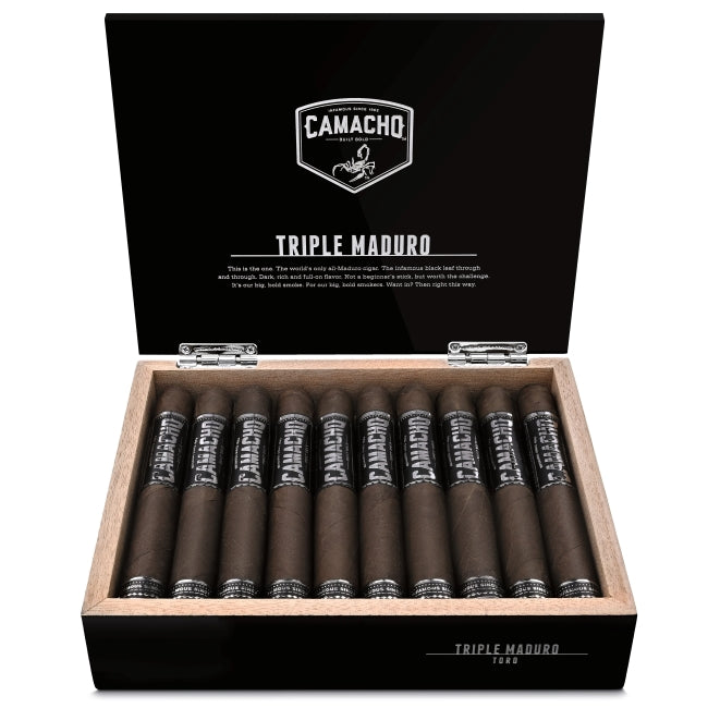 Camacho Triple Maduro Toro 6 x 50 Cigars Box of 20