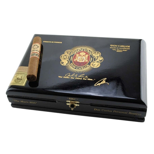 Don Carlos Personal Reserve The Man's 80th 5 1/4 x 50 Cigars Box of 20