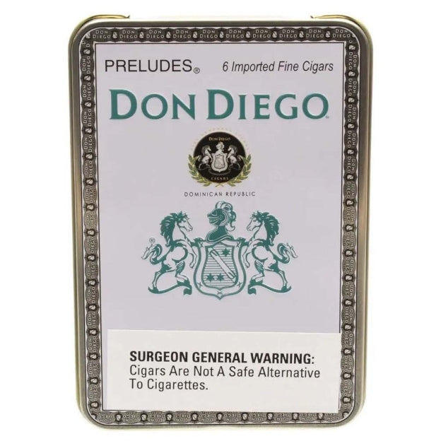Don Diego Preludes 4 x 33 Small Cigars Tin of 6