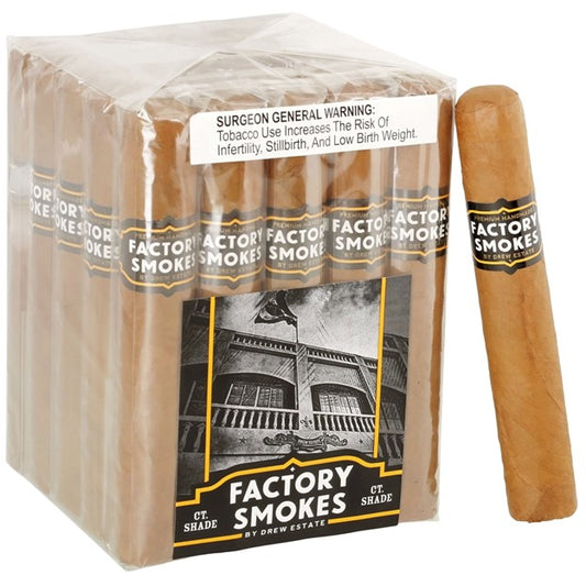 Factory Smokes Connecticut Shade Gordito 6 x 60 Cigars Bundle of 25