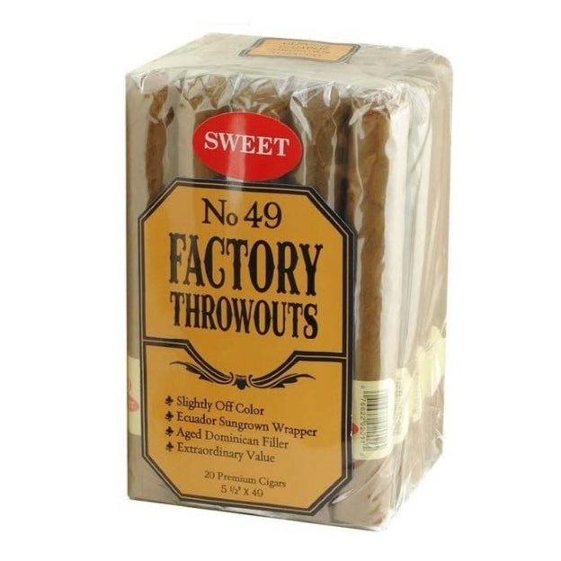 Factory Throwouts No.49 Sweet 5 1/2 x 49 Cigars Bundle of 20