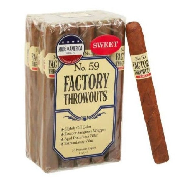 Factory Throwouts No.59 Sweet 6 1/4 x 45 Cigars Bundle of 20