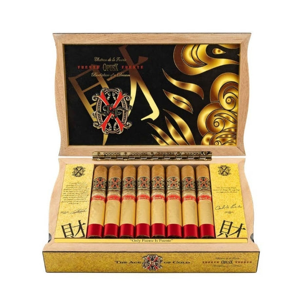 Fuente Opus X Templo de Oro 3 Robusto 5 1/2 x 52 Cigars Box of 20
