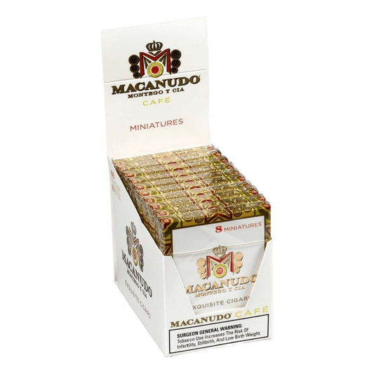 Macanudo Cafe Miniatures 3 3/4 X 24 Cigarillos 10 Packs of 8