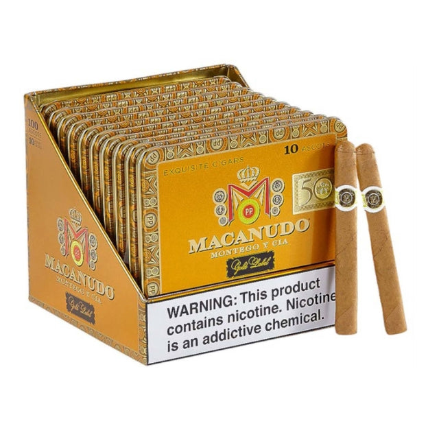 Macanudo Gold Ascot 4 3/16 x 32 Cigarillos 10 Tins of 10