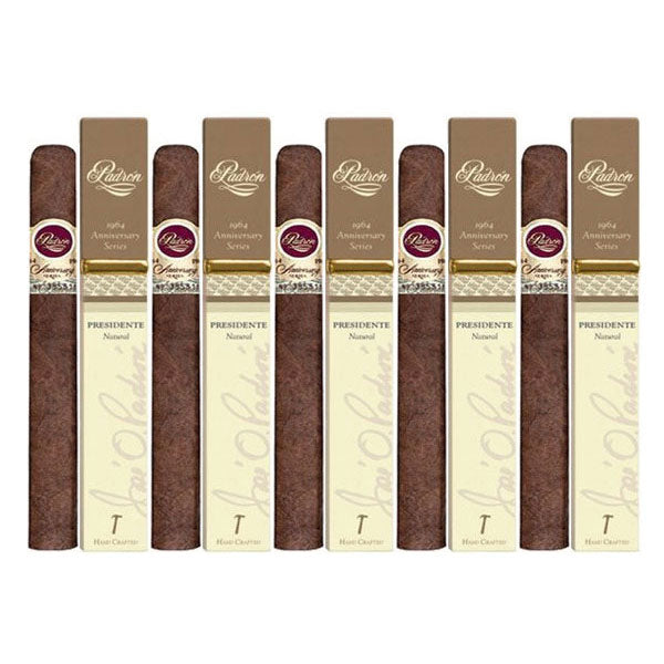 Padron 1964 Anniversary Series Presidente Natural 6 x 50 Toro Tubo Cigars 5 Pack