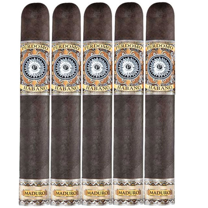 Perdomo Habano Bourbon Aged Maduro Epicure 6 x 54 Epicure Cigars 5 Pack