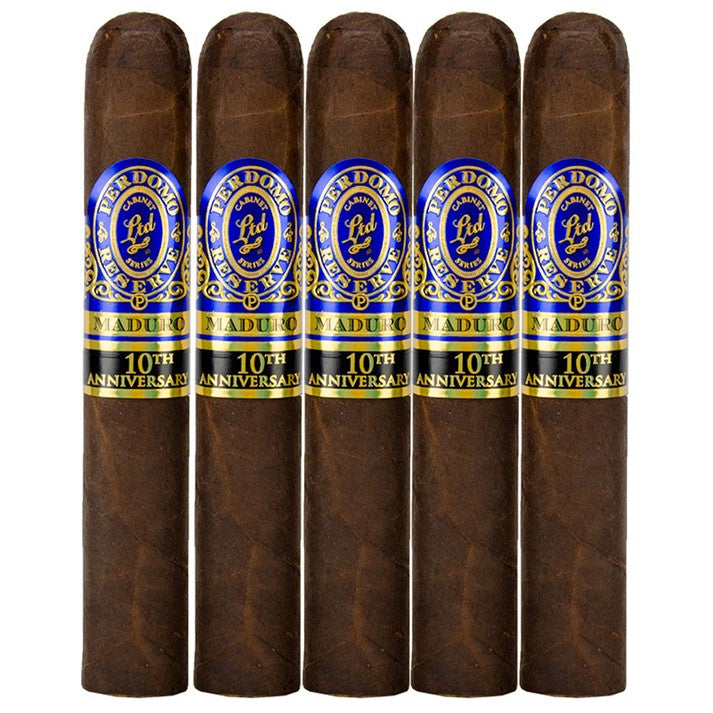 Perdomo Reserve 10th Anniversary Maduro Super Toro 6 x 60 Cigars 5 Pack