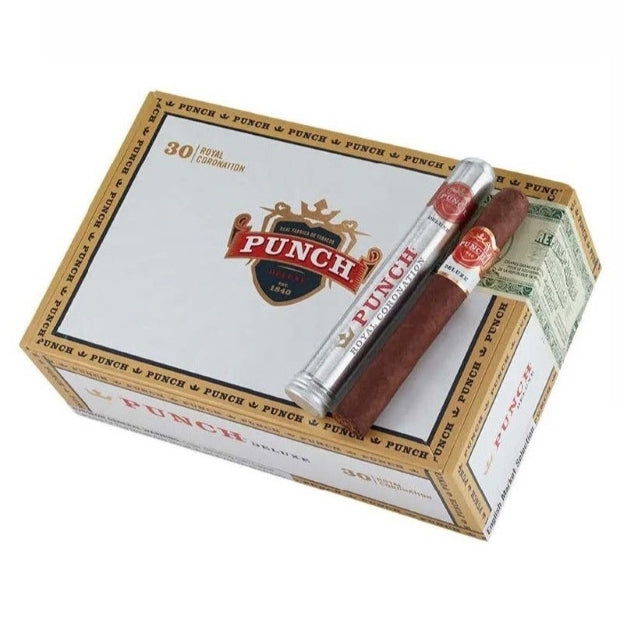 Punch Deluxe Royal Coronations EMS Aluminum Tube&nbsp;5 1/4 x 44 Cigars Box of 30
