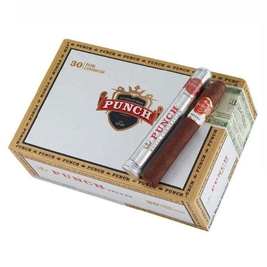 Punch Deluxe Royal Coronations EMS Aluminum Tube&nbsp;5 1/4 x 44 Cigars Box of 30