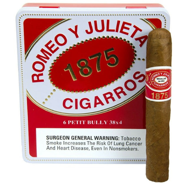 Romeo y Julieta 1875 Petit Bully 4 x 38 Small Cigars Tin of 6
