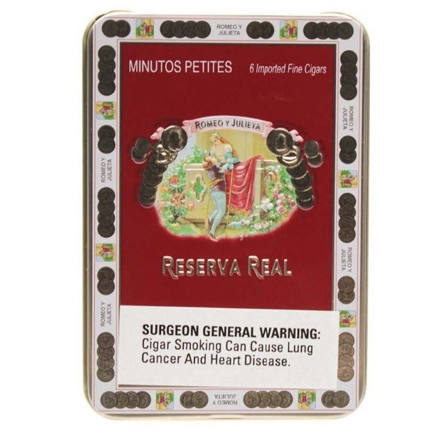 Romeo y Julieta Reserva Real Minutos Petites 4 x 33 Cigarillos Tin of 6