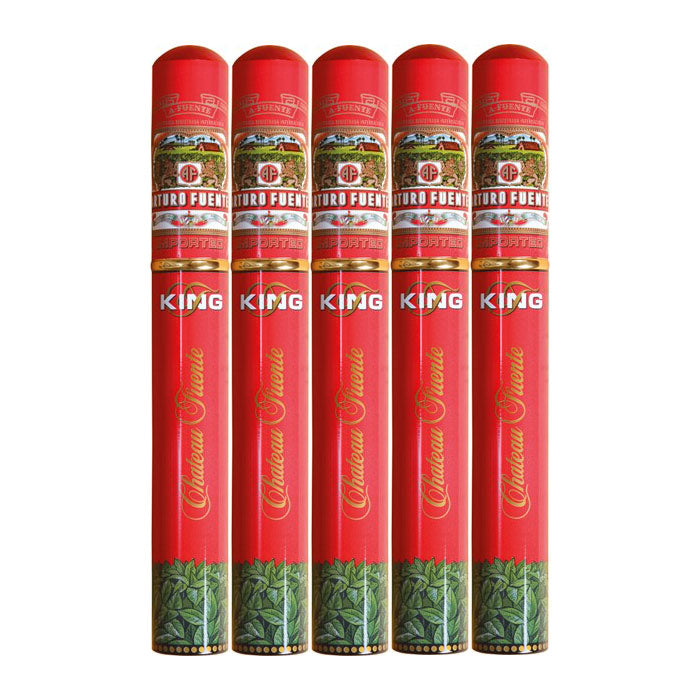 Arturo Fuente Chateau Fuente King T Rosado Sungrown Tube Cigars 5 Pack