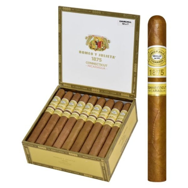 Romeo y Julieta 1875 Connecticut Nicaragua Churchill 7 x 52 Cigars Box of 25