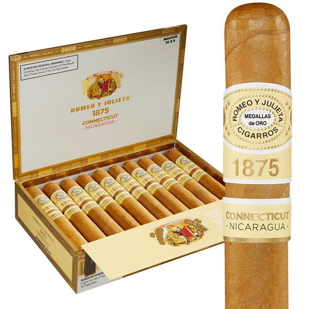 Romeo y Julieta 1875 Connecticut Nicaragua Magnum 6 x 60 Cigars Box of 20