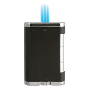 Xikar Allume Triple Flame Cigar Torch Table Black Lighter