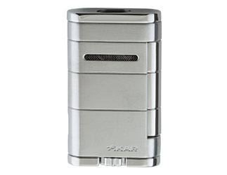 Xikar Allume Double Flame Cigar Torch Lighter Silver