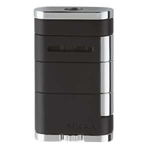 Xikar Allume Double Flame Cigar Torch Lighter Black