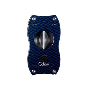 Colibri V Cut Blue Carbon Fiber Cigar Cutter