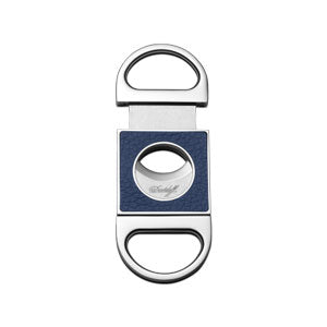 Davidoff Double Blade Cigar Cutter - Blue Leather