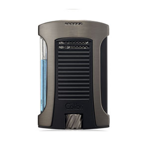 Colibri Daytona Single-Jet Flame Lighter Brushed Gunmetal and Black