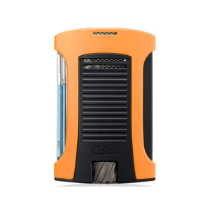 Colibri Daytona Single-Jet Flame Lighter Black and Orange