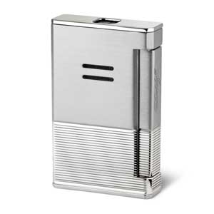 Davidoff Prestige Palladium Coated Brushed and Stripes Cigar Torch Lighter