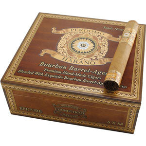 Perdomo Habano Bourbon Aged Connecticut Epicure 6 x 54 Epicure Cigars Box of 24