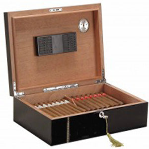 Black High Gloss 100 count Humidor