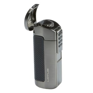 Lotus CEO Triple Torch Cigar Lighter Gunmetal Satin and Black