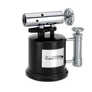 Megapump Cigar Torch Table Lighter Two Tone Black Chrome