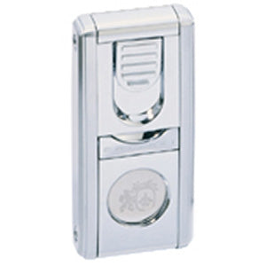 Colibri Quantum The Don Cigar Torch Lighter Polished Silver & Satin Silver