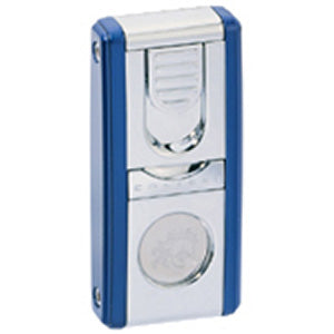 Colibri Quantum The Don Cigar Torch Lighter Matte Blue & Polished Silver